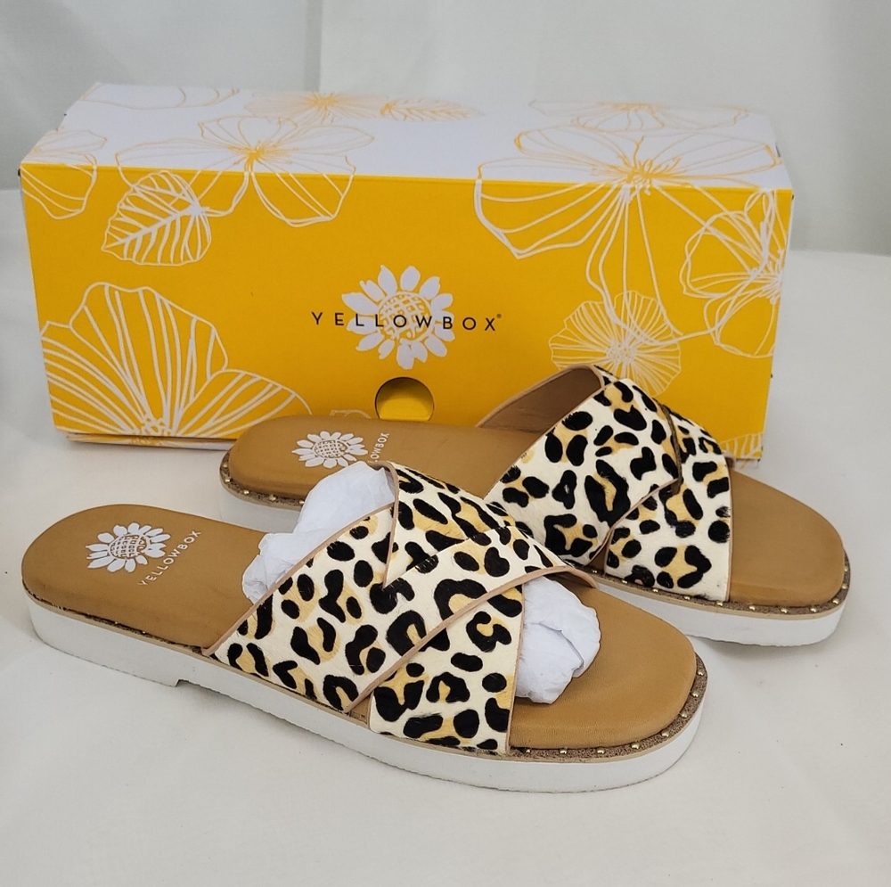 YELLOW BOX | Hemes Slide Sandal (Leopard) Animal Print